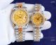 Swiss Quality Clone Rolex Datejust 28mm 36mm Couple Watch Gold Palm Dial 2-Tone (3)_th.jpg